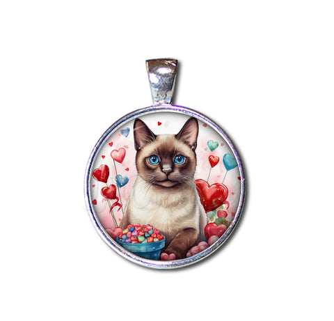 Cute Valentine Siamese Cat