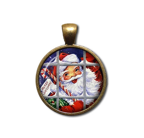 Santa Peeking Through The Window