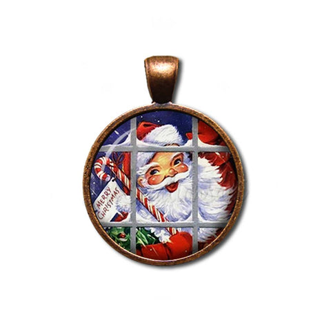 Santa Peeking Through The Window