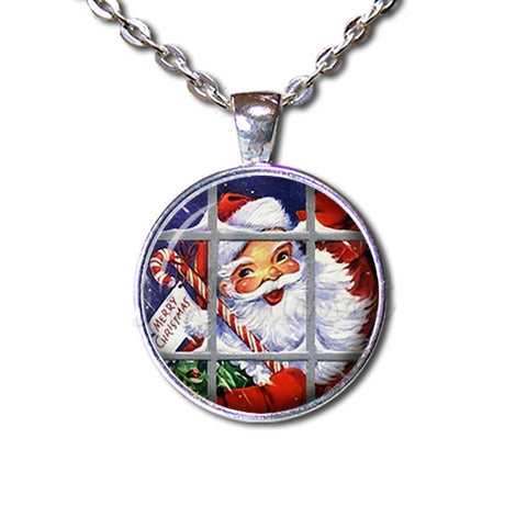 Santa Peeking Through The Window