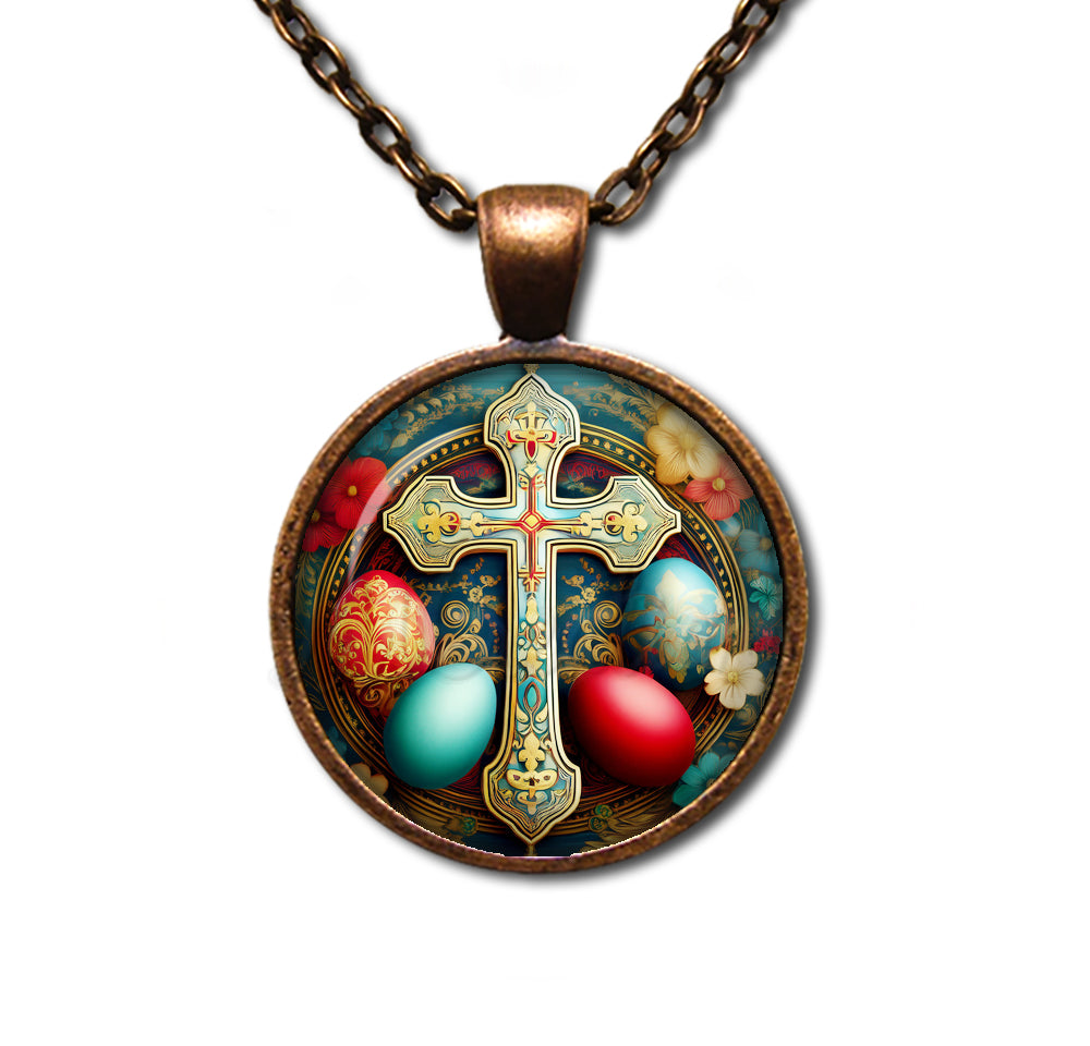 Beautiful Orthodox Cross and Eggs