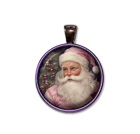 Shabby Chic Pink Santa Claus