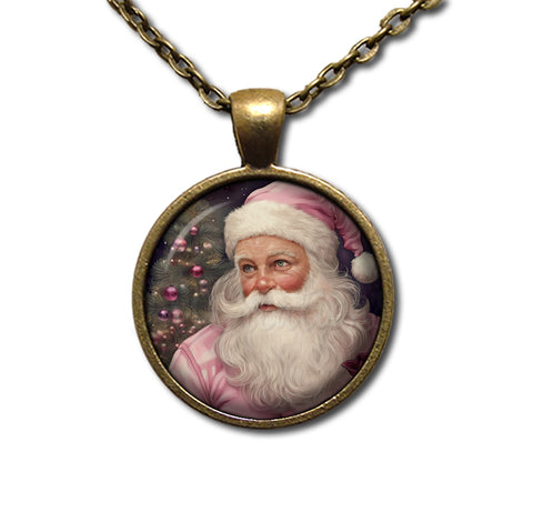 Shabby Chic Pink Santa Claus