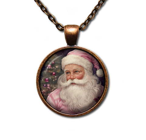 Shabby Chic Pink Santa Claus