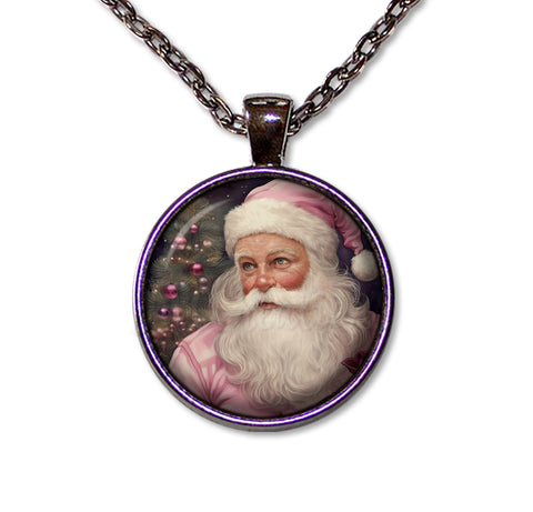 Shabby Chic Pink Santa Claus