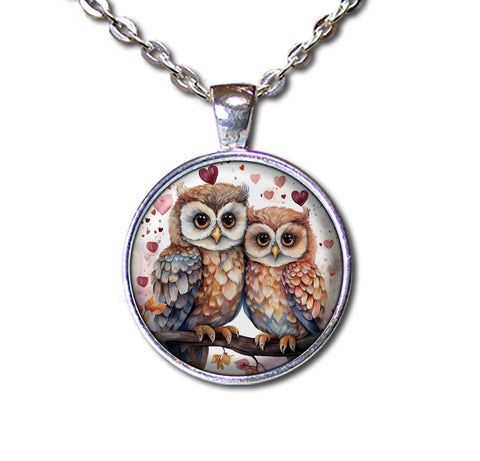 Cute Loving Tree Owls