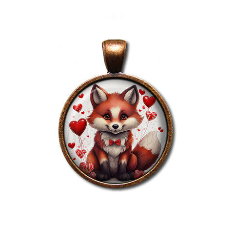 Adorable Fox with Hearts