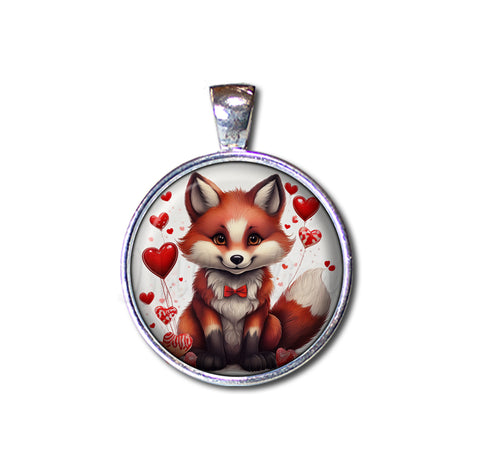 Adorable Fox with Hearts