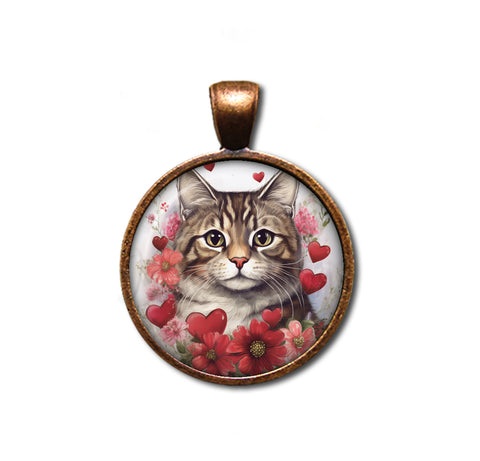 Cute Valentine Tabby Cat