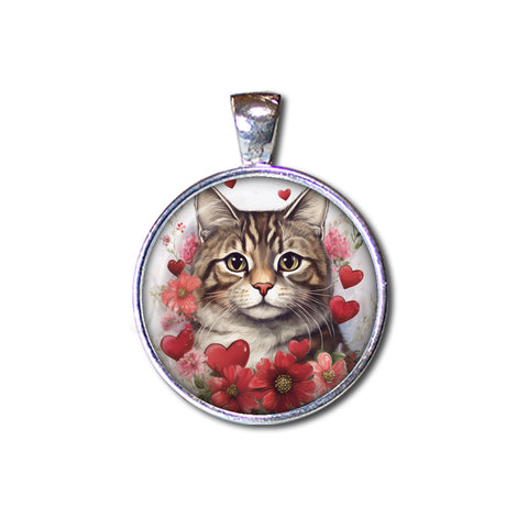 Cute Valentine Tabby Cat