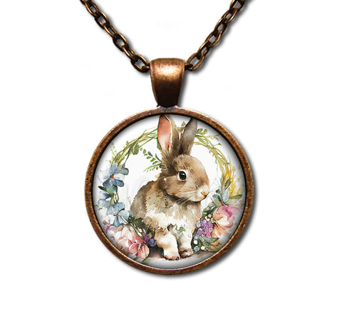 Shabby Chic Easter Rabbit and Wreath