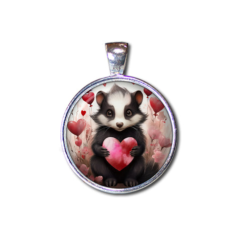 Adorable Skunk and Heart
