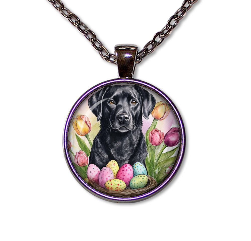 Easter Adorable Black Lab Dog