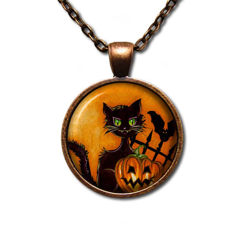 Halloween Wicked Black Cat Pumpkin