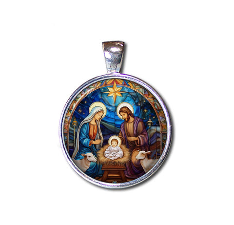 Christmas Nativity Faux Stained Glass