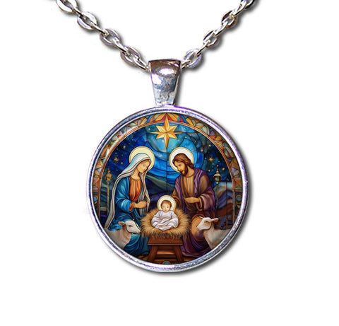 Christmas Nativity Faux Stained Glass