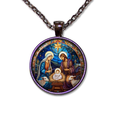 Christmas Nativity Faux Stained Glass
