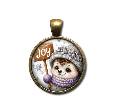 Christmas Winter Hedgehog Joy Sign