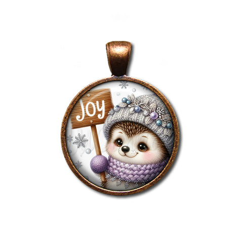 Christmas Winter Hedgehog Joy Sign