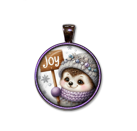 Christmas Winter Hedgehog Joy Sign