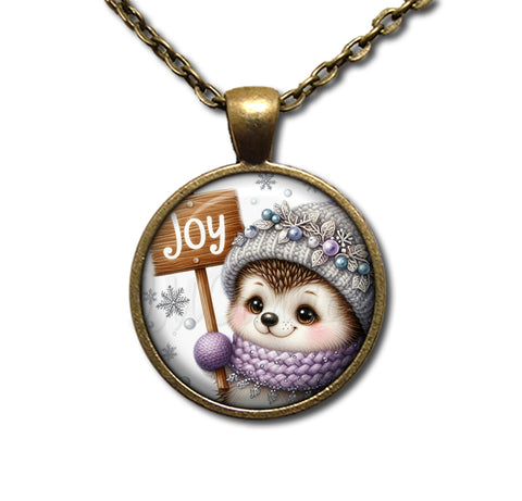 Christmas Winter Hedgehog Joy Sign