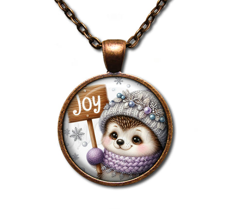 Christmas Winter Hedgehog Joy Sign