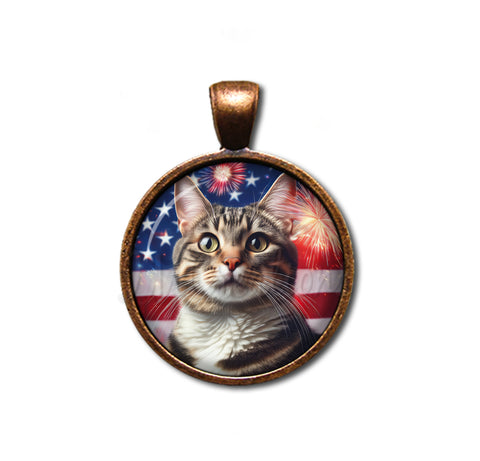 Patriotic Tabby Cat