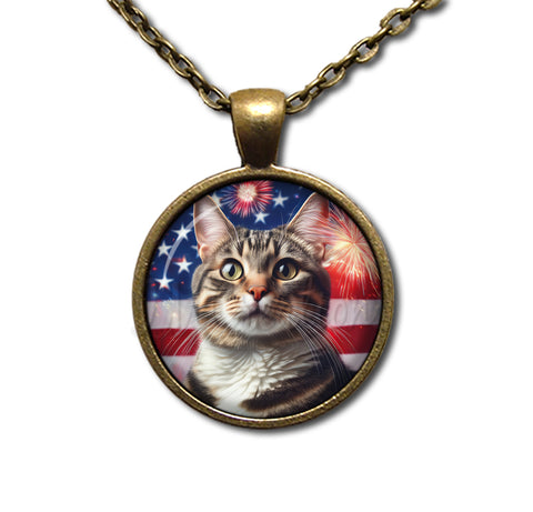Patriotic Tabby Cat