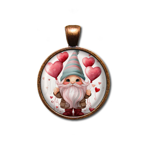 Gnome with Heart Balloons