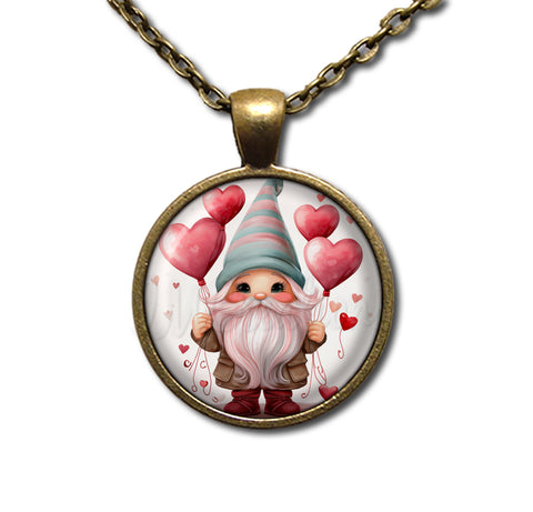 Gnome with Heart Balloons