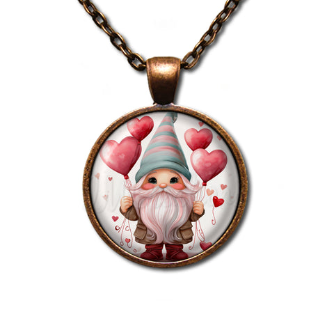 Gnome with Heart Balloons