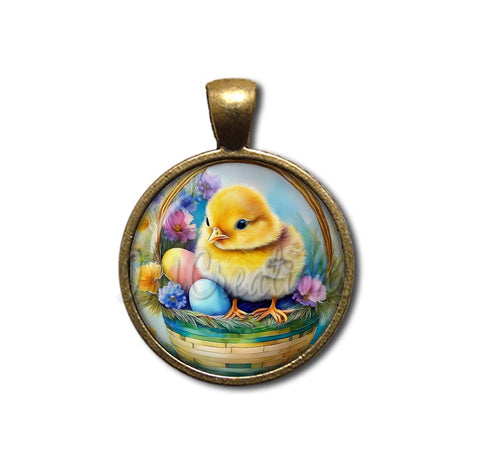 Adorable Chick in Basket