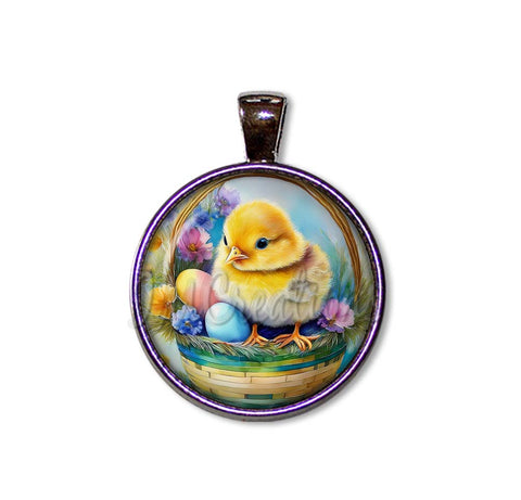 Adorable Chick in Basket