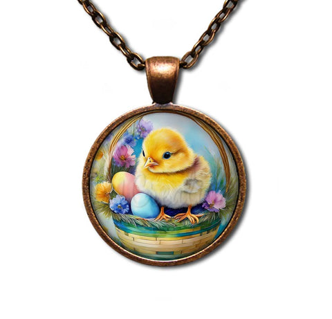 Adorable Chick in Basket