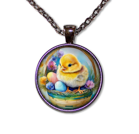 Adorable Chick in Basket