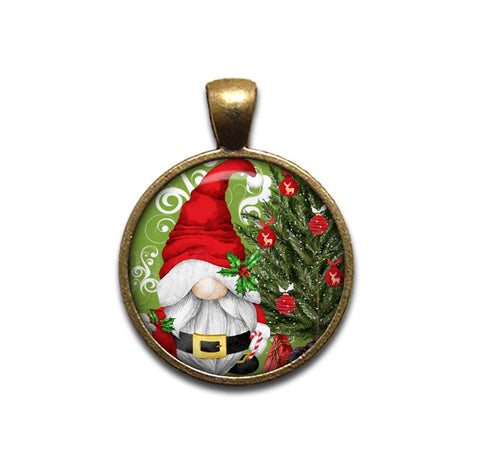 Cute Santa Gnome with Christmas Tree