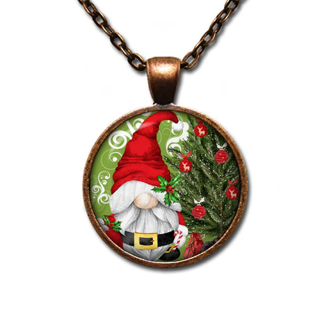 Cute Santa Gnome with Christmas Tree