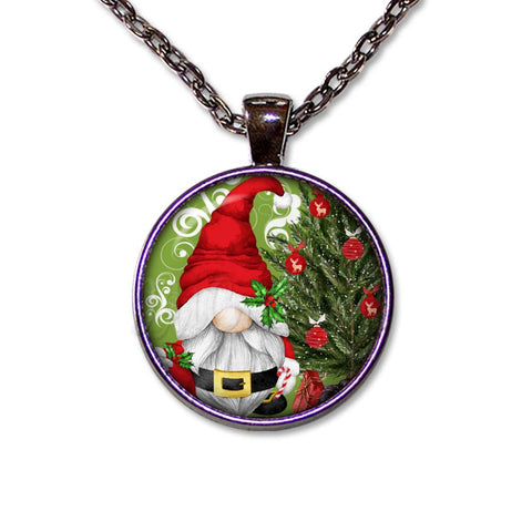 Cute Santa Gnome with Christmas Tree