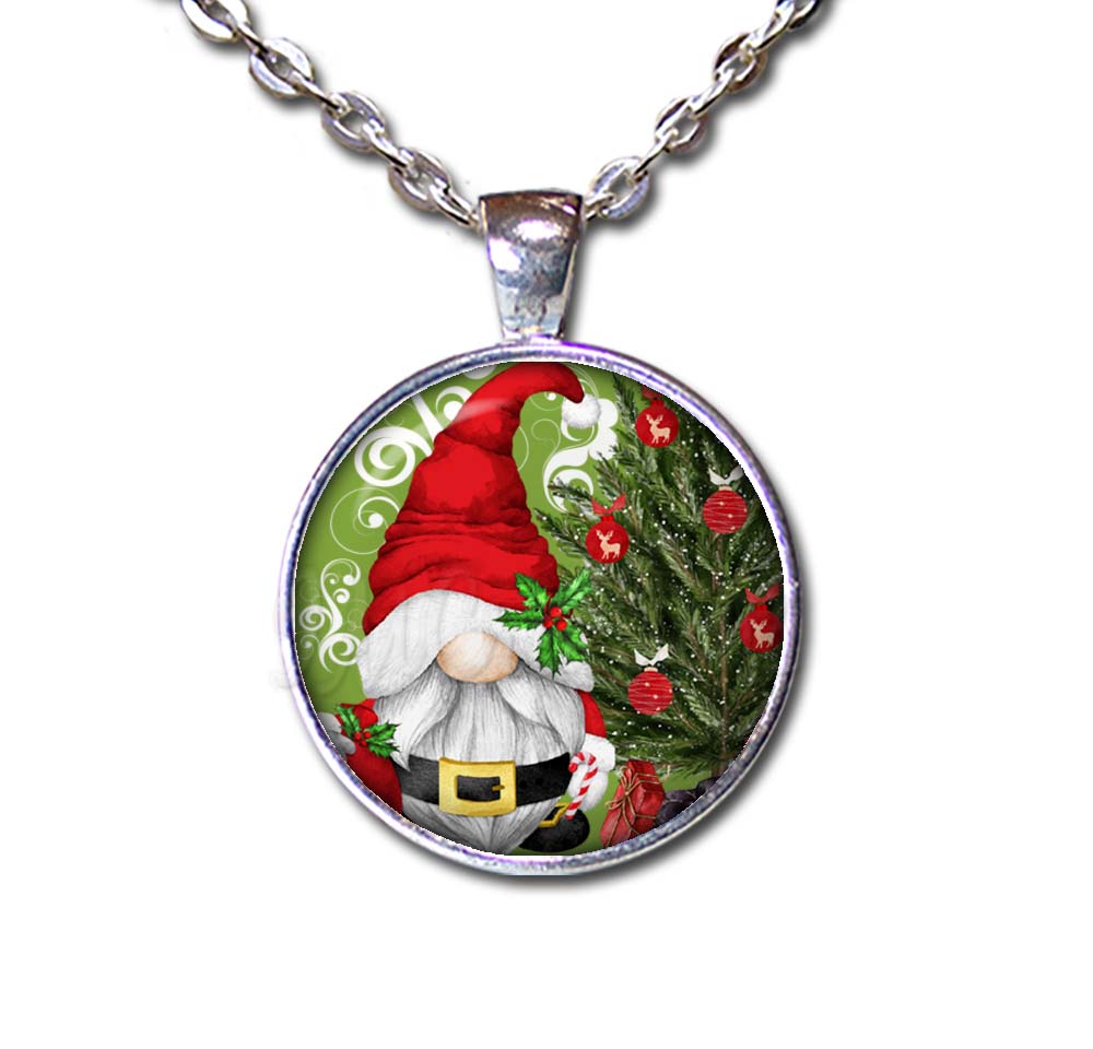 Cute Santa Gnome with Christmas Tree