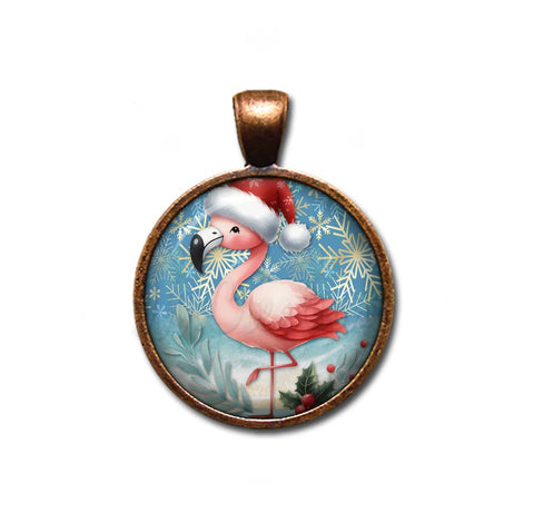 Pink Flamingo Santa Hat