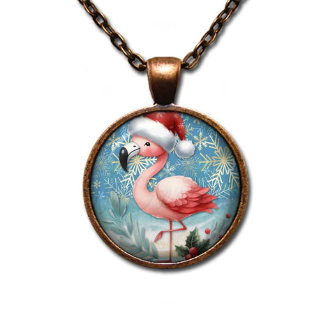 Pink Flamingo Santa Hat