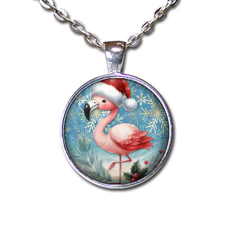 Pink Flamingo Santa Hat