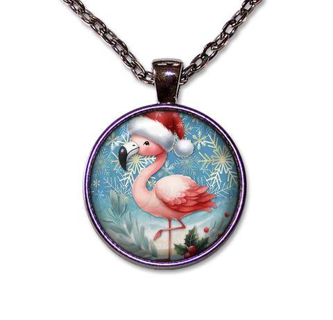 Pink Flamingo Santa Hat