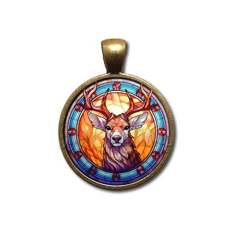 Faux Stained Glass Reindeer