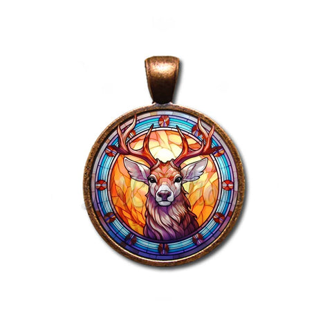 Faux Stained Glass Reindeer