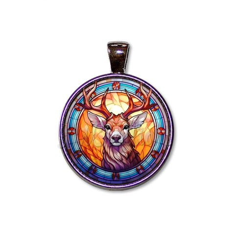 Faux Stained Glass Reindeer