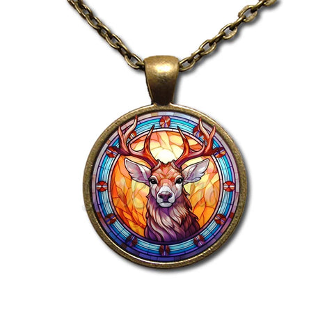 Faux Stained Glass Reindeer