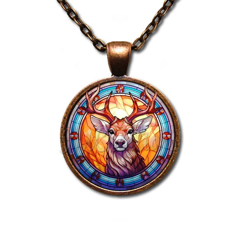 Faux Stained Glass Reindeer