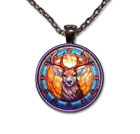 Faux Stained Glass Reindeer