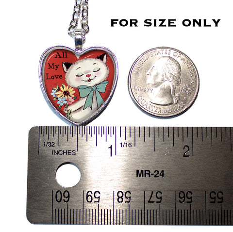 Retro Cat with Flowers